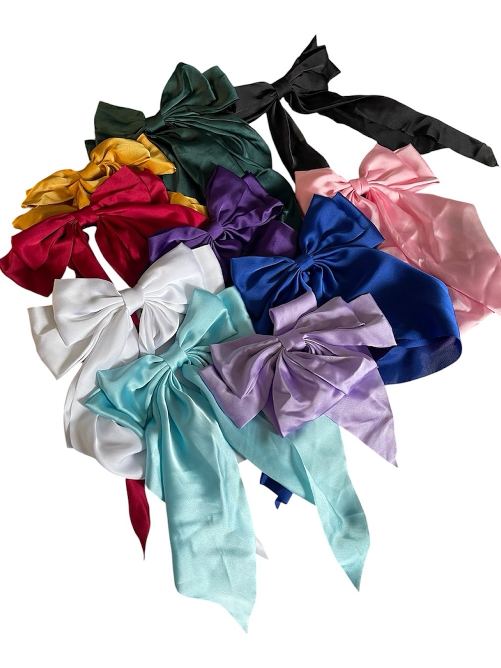 Satin Hair Bow bundle in Multicolor
